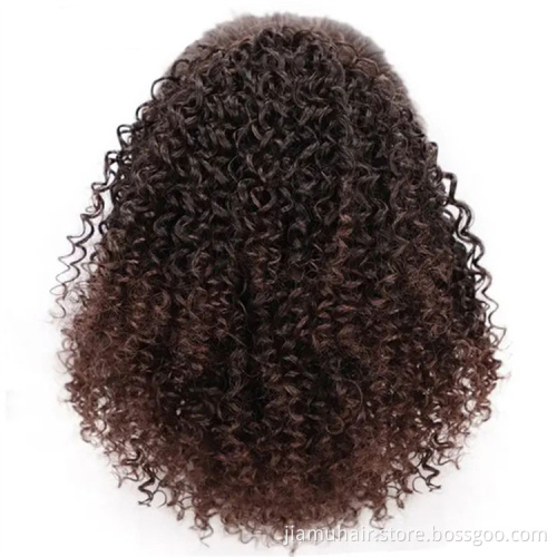 Afro Kinky Curly Ponytail Bun Hairpieces Synthetic Hair Extensions Pony Tail For African American Drawstring Ponytail
